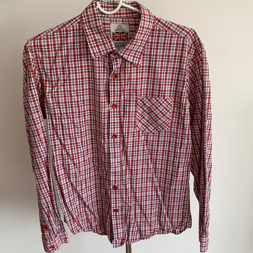 Checker plaid button down